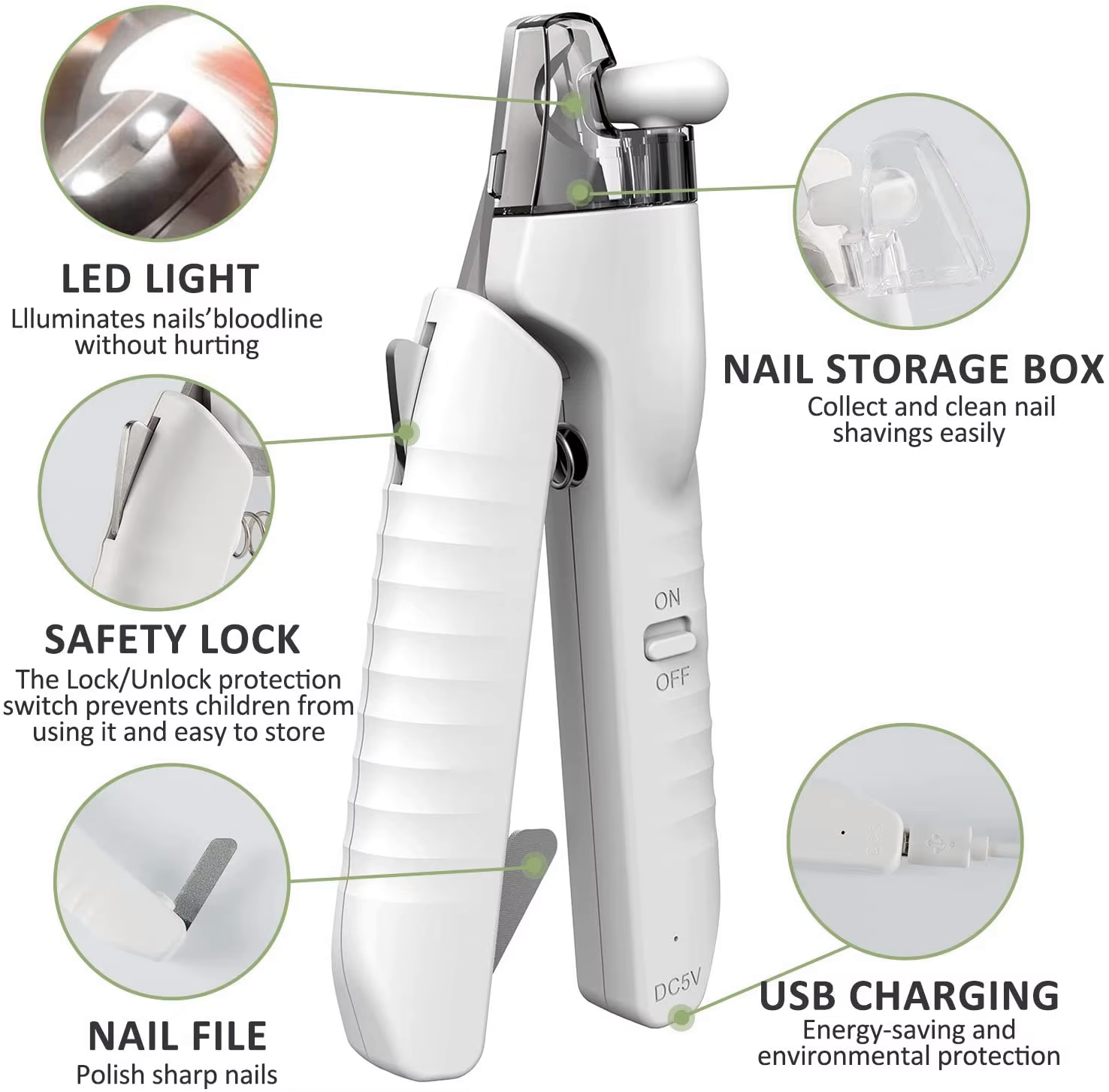 BrightClip Pet Nail Clippers